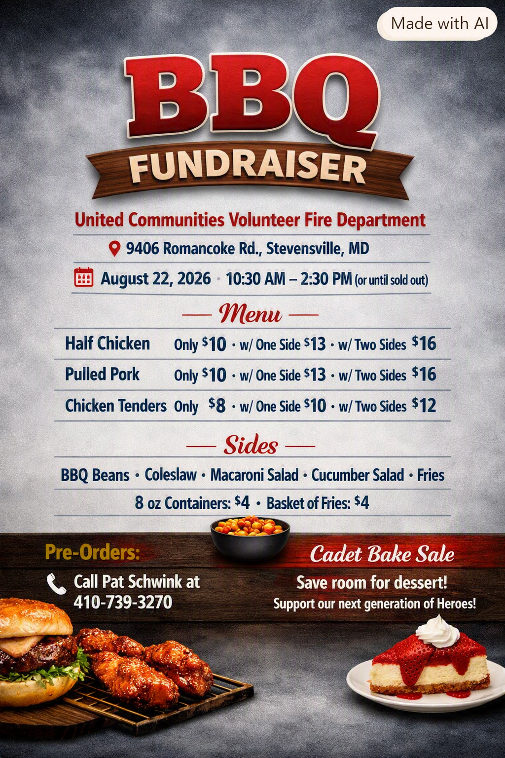 UCVFD BBQ Sat 8/22!