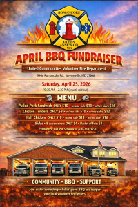 UCVFD BBQ this Saturday!