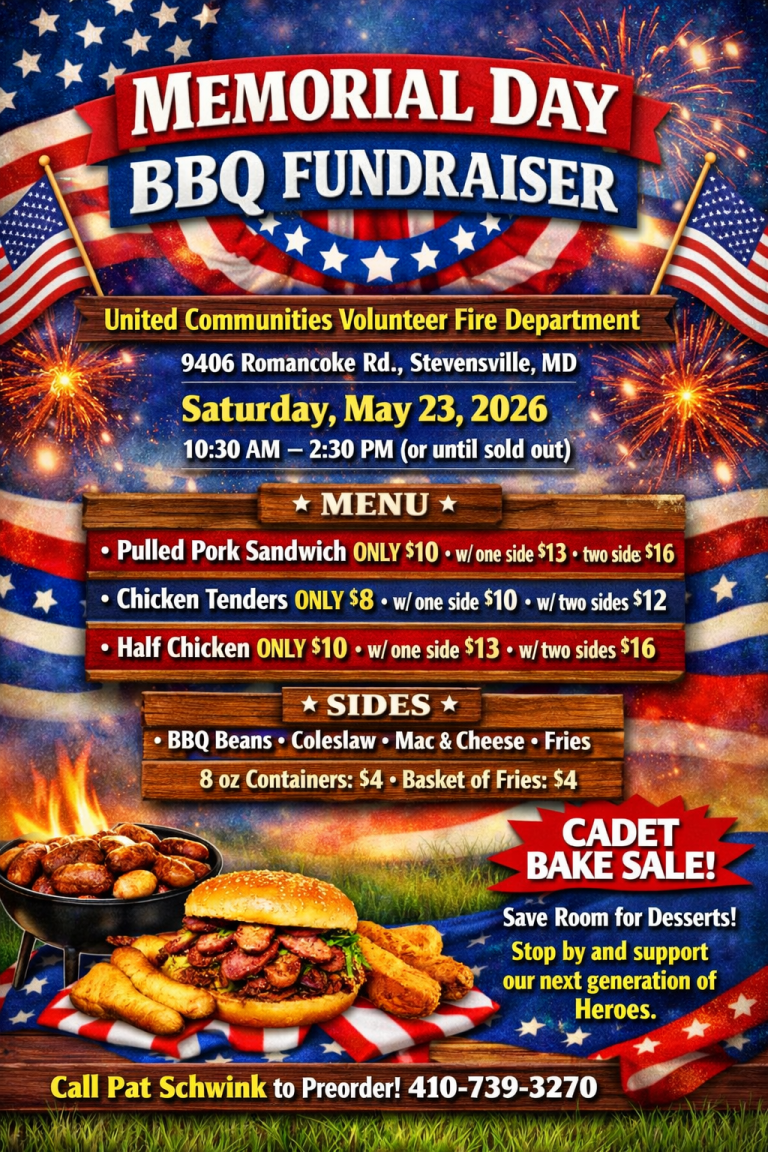 UCVFD BBQ Sat 5/23!