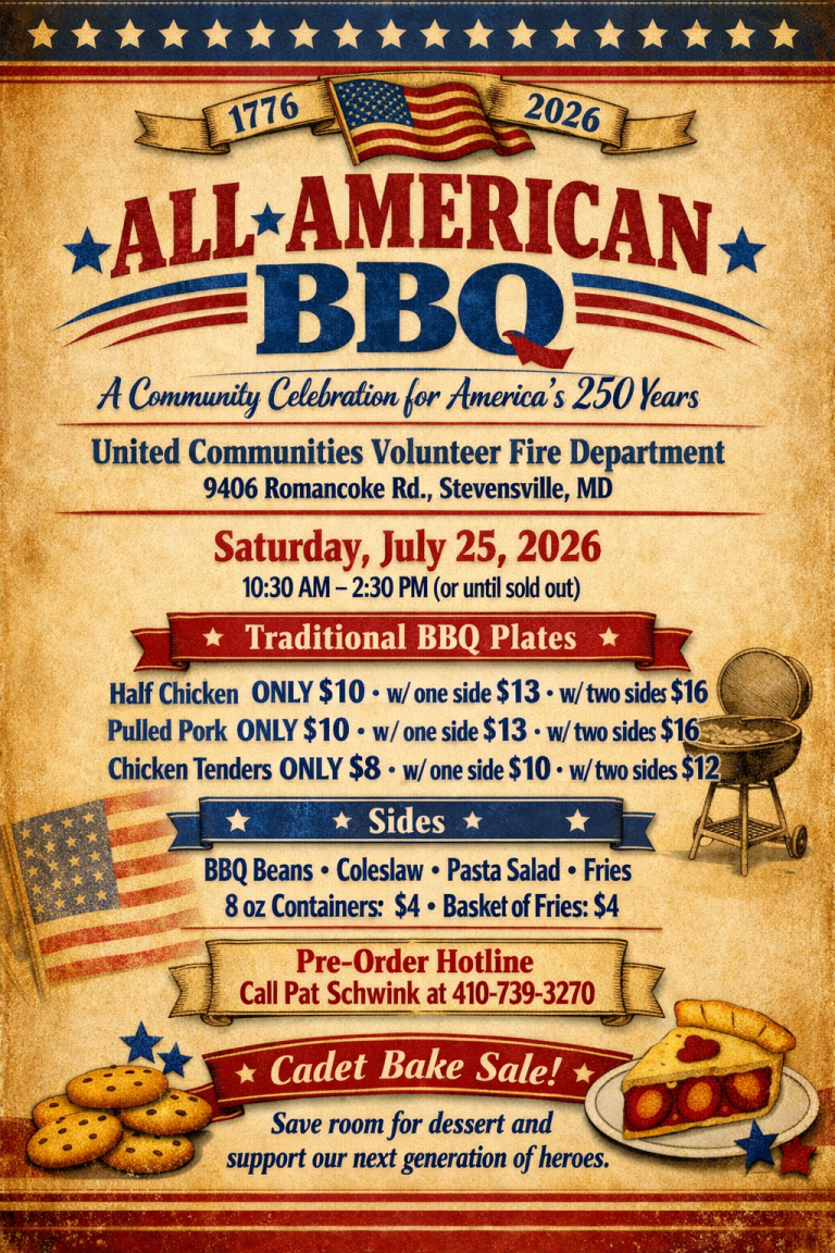 UCVFD BBQ Sat 7/25!
